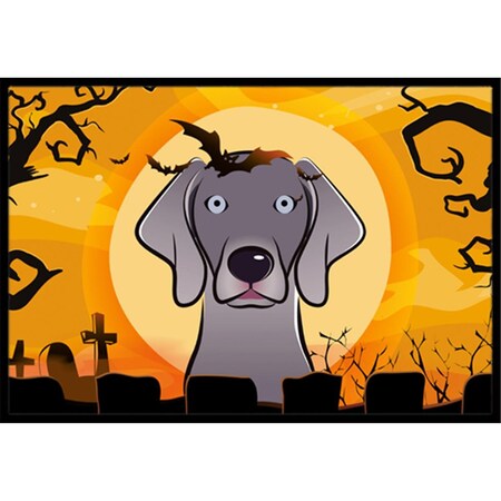 Carolines Treasures Halloween Weimaraner Indoor and Outdoor Mat- 18 x 27 in. BB1789MAT